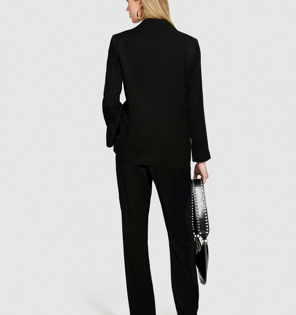 Single-breasted blazer - women's blazers - Black | Sisley image number 3